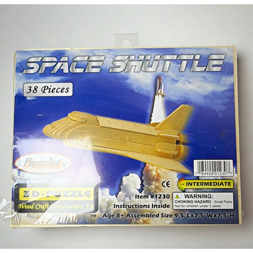 Puzzled Space Shuttle 3D Wood Craft Construction Kit MPN 1230 Age 8+